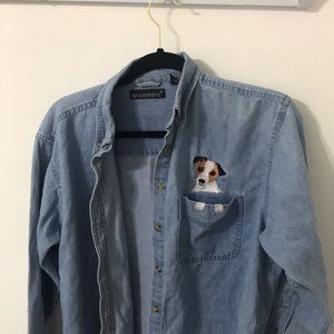 Doggy jean flannel 🥺